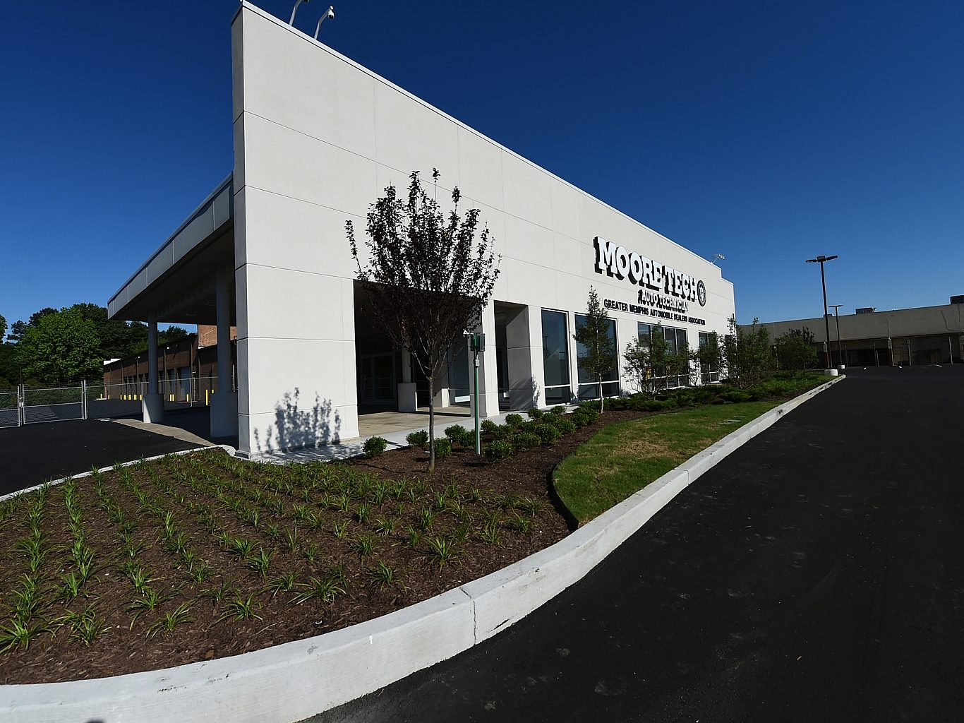 The exterior entrance of an auto technician trade school.