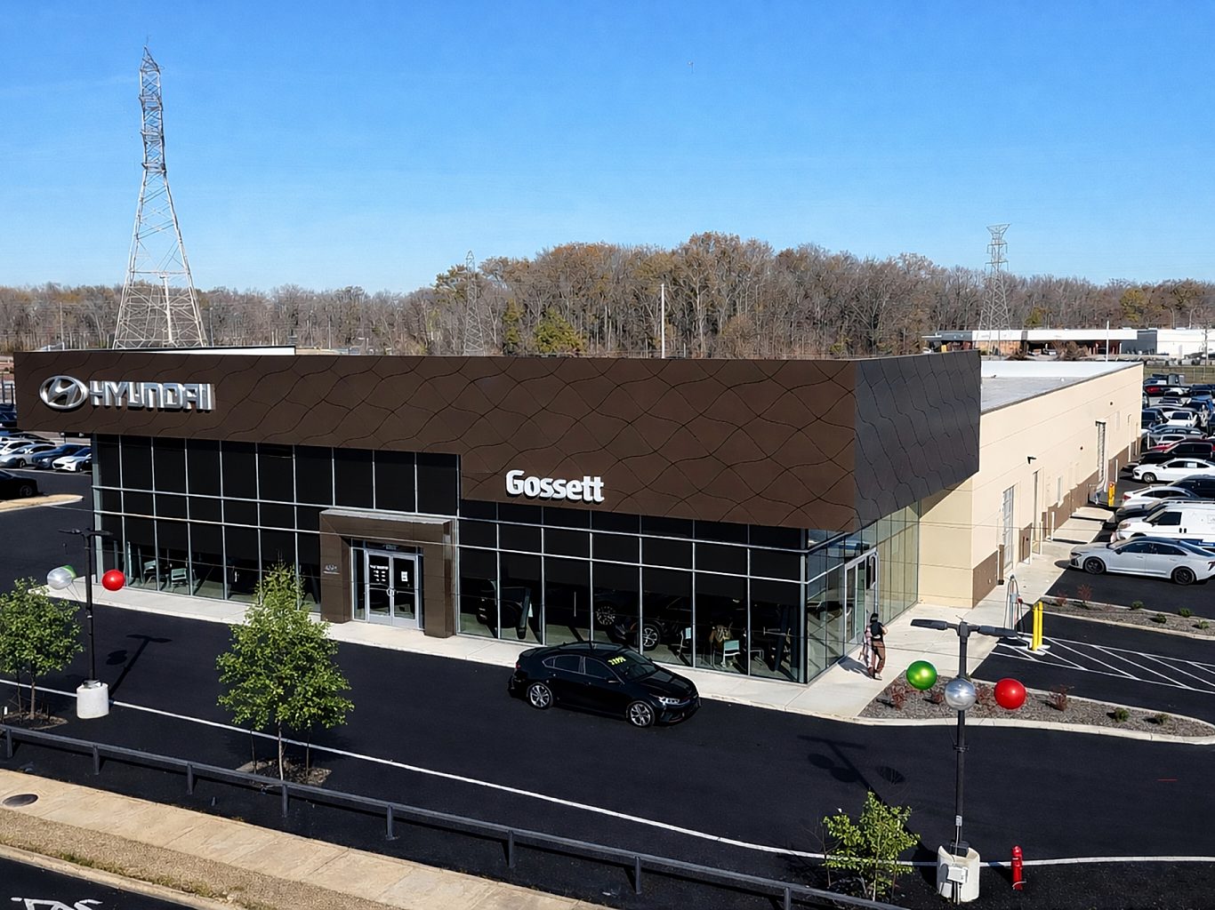 Rendering of a Hyundai car dealership