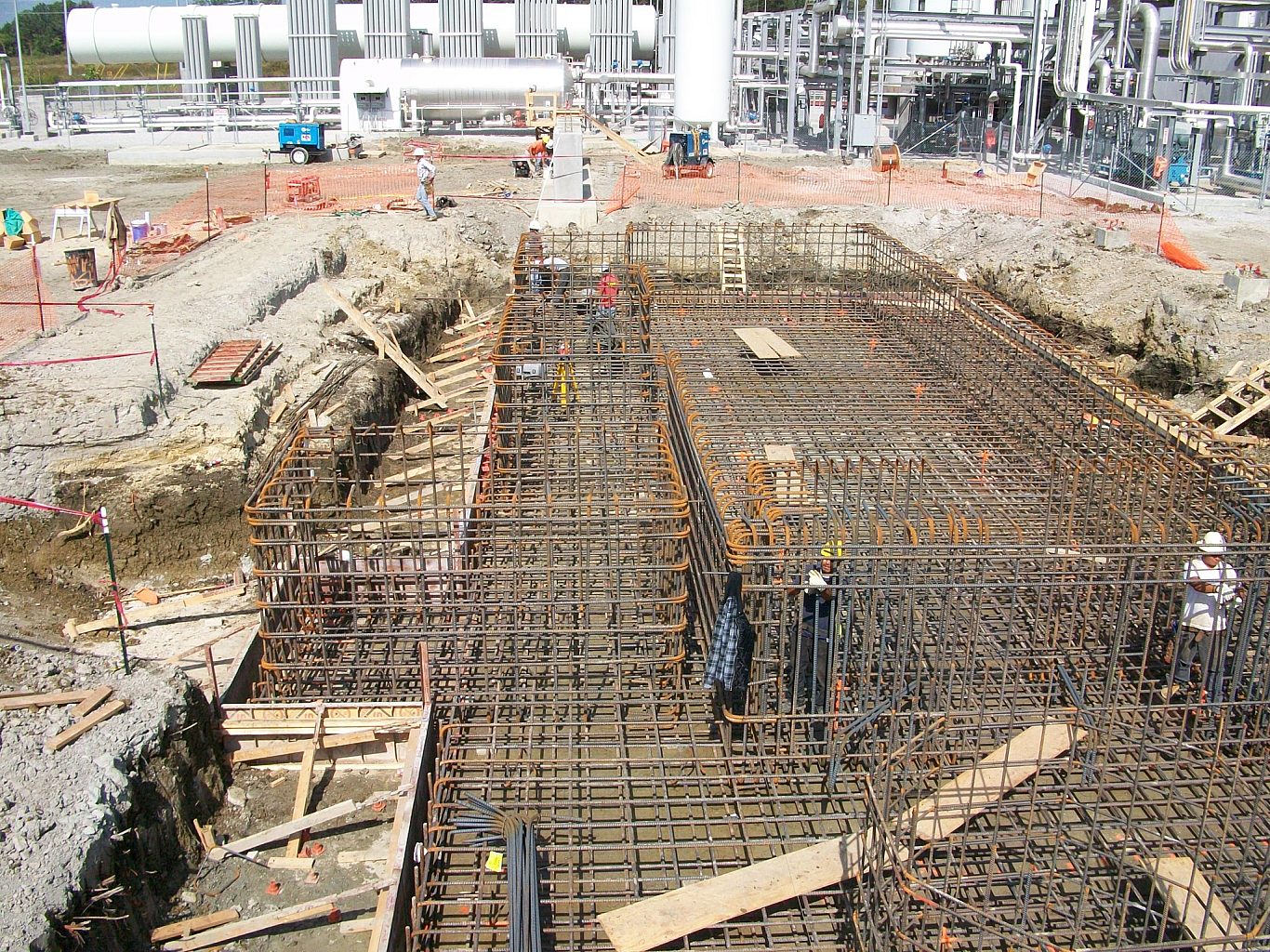 A construction zone in progress