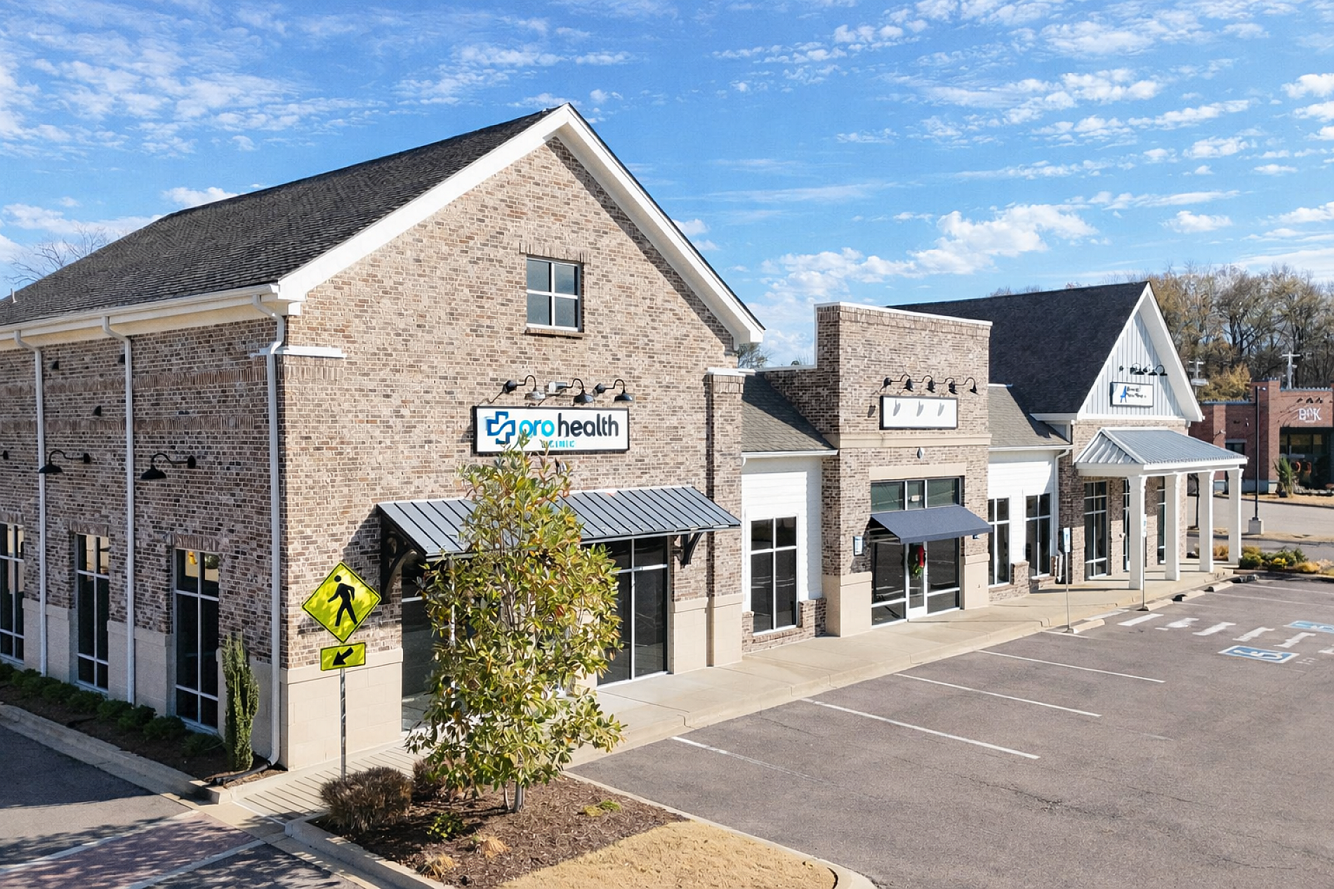 The exterior view of a physical therapy office building
