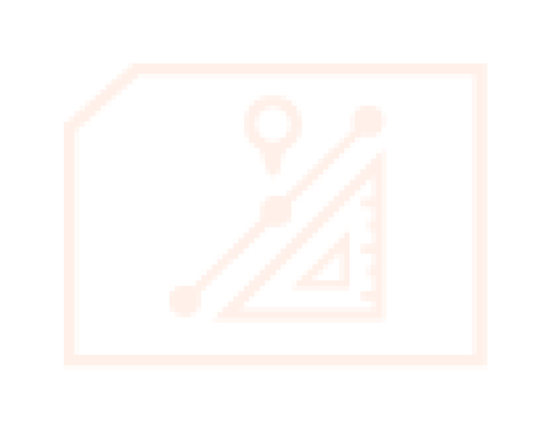 A beige icon of a speed square and a line being measured.