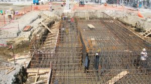 A construction zone in progress